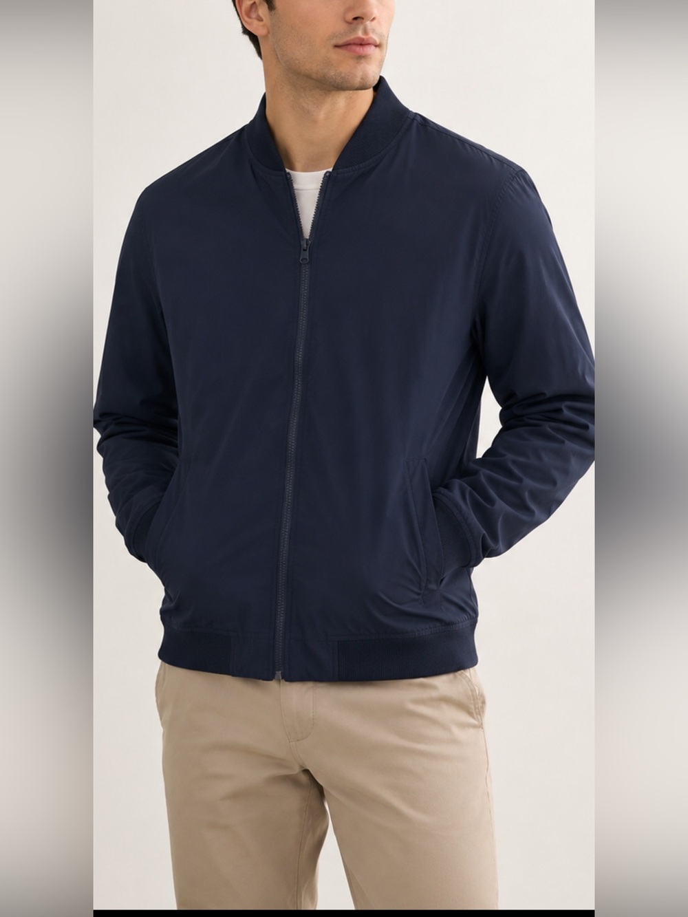 Banana Republic Men’s Bomber Jacket XL Navy Full Zip Lightweight NWT